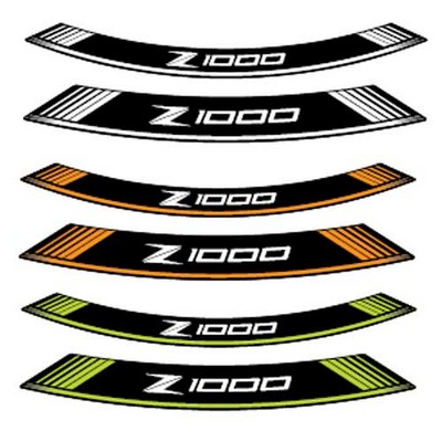 Adhesivo para llantas tiras en arco especiales en Kawasaki Z1000