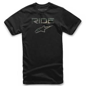 Camiseta Alpinestars Ride Negra-Camuflaje