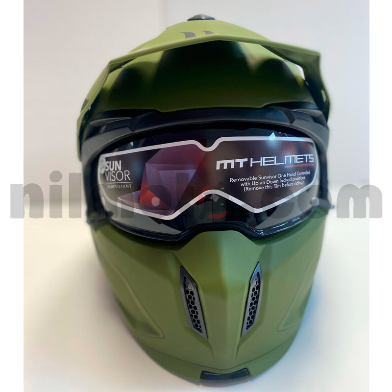 Casco Mt Streetfighter Sv A6 Verde Mate Nilmoto