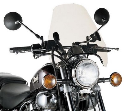 Parabrisas universal para motos naked marca Givi ahumado bronce de 36.9x42.5 cm