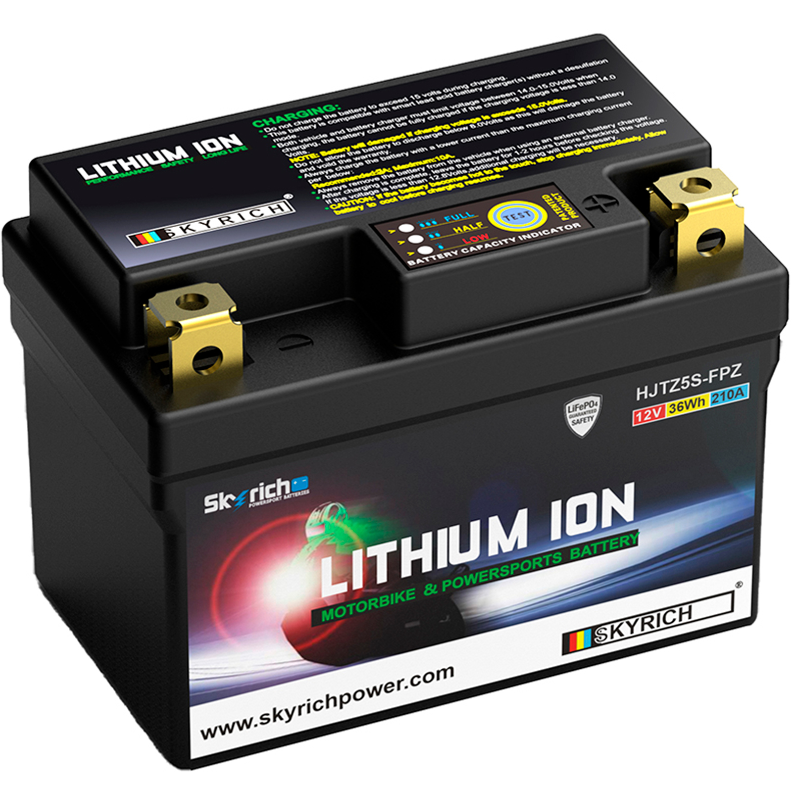 Batería litio moto skyrich hjtz5s-fpz
