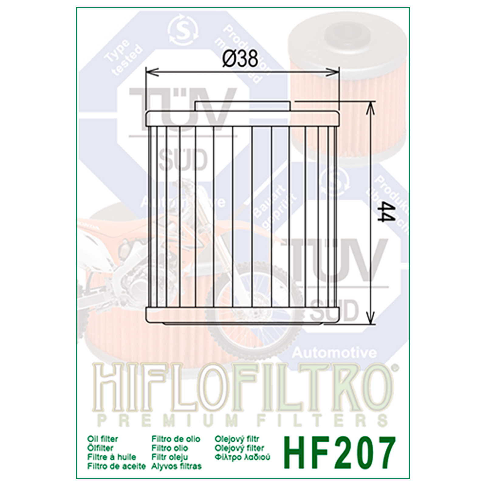 Filtro de aceite Hiflo HF207 para LML Star Deluxe 200