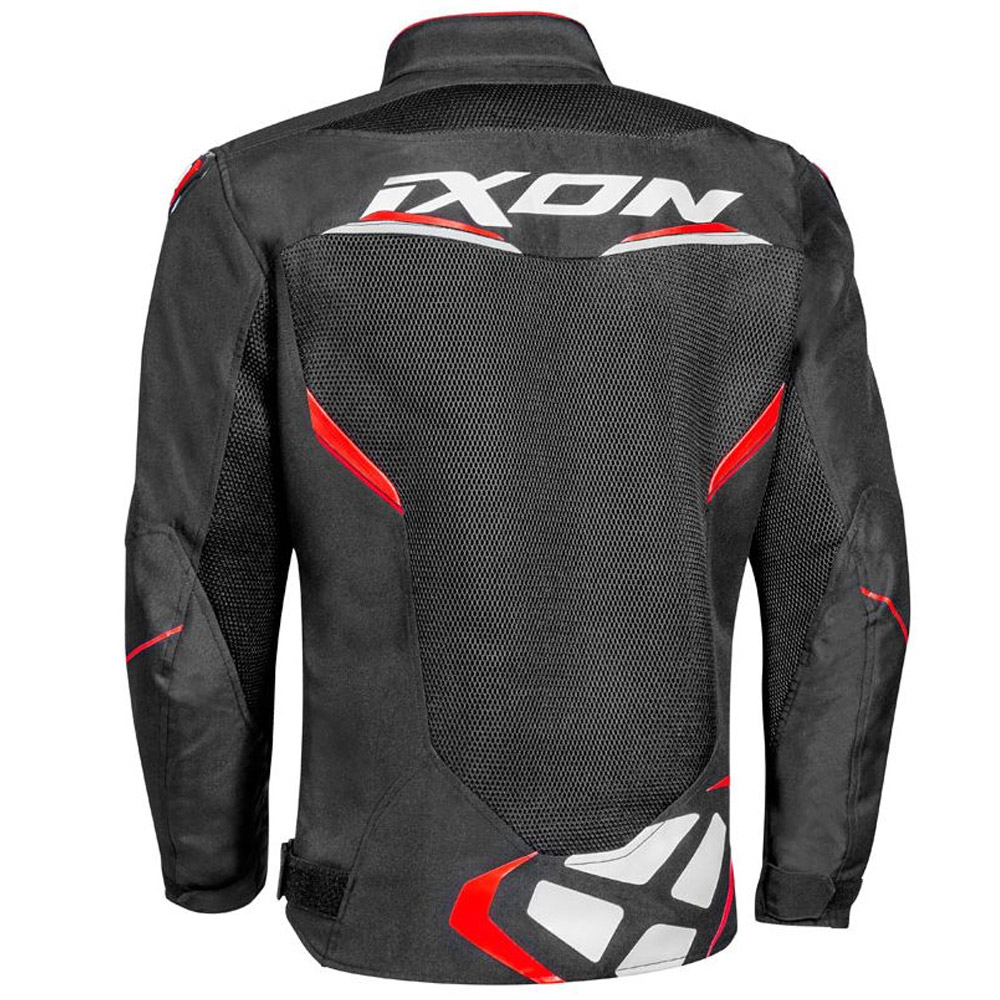 Chaqueta moto Draco Ixon negro-blanco-rojo 3XL