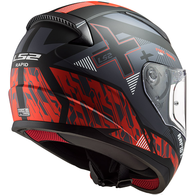 Casco LS2 Rapid Xtreet negro-rojo talla 3XL