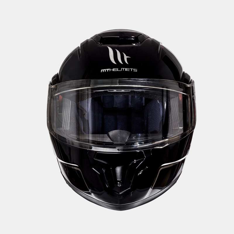 Casco Mt Atom Sv Solido Negro Brillo