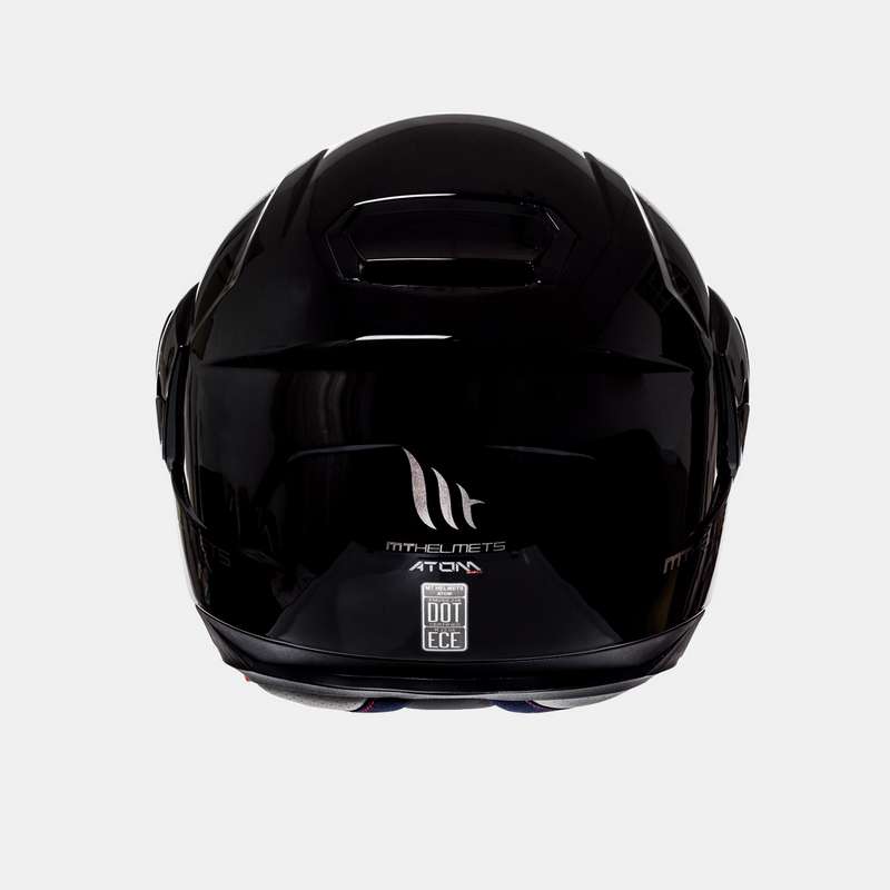 Casco Mt Atom Sv Solido Negro Brillo