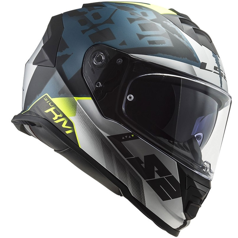 Casco LS2 Storm Sprinter plata-cobalto talla M