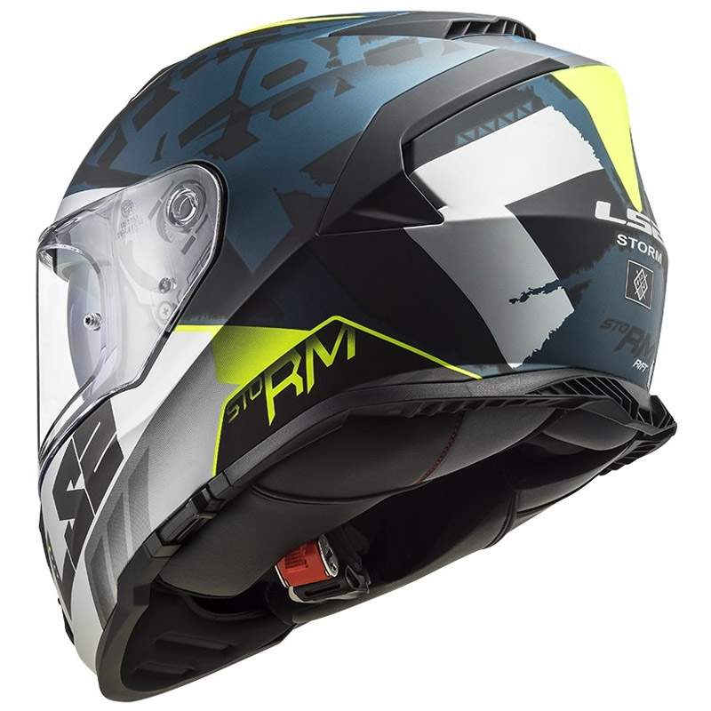 Casco LS2 Storm Sprinter plata-cobalto talla M