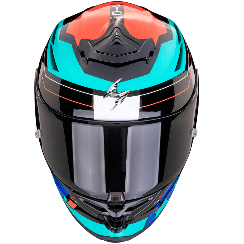 Casco moto Scorpion Exo-R1 Evo Air Blaze azul-rojo
