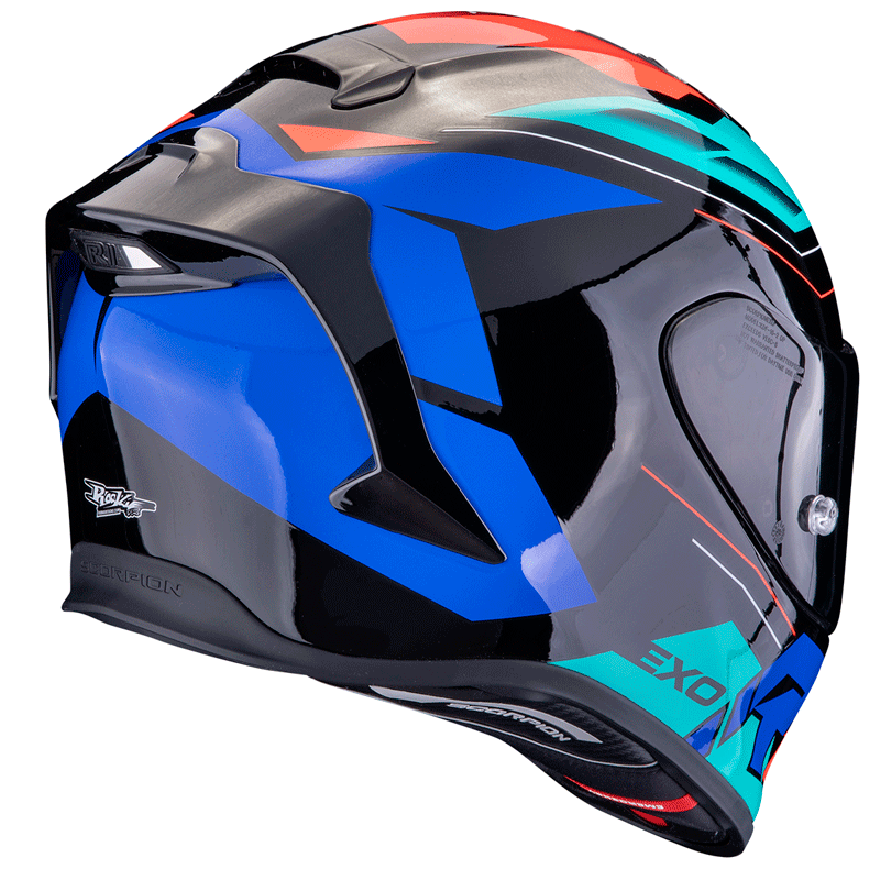 Casco moto Scorpion Exo-R1 Evo Air Blaze azul-rojo