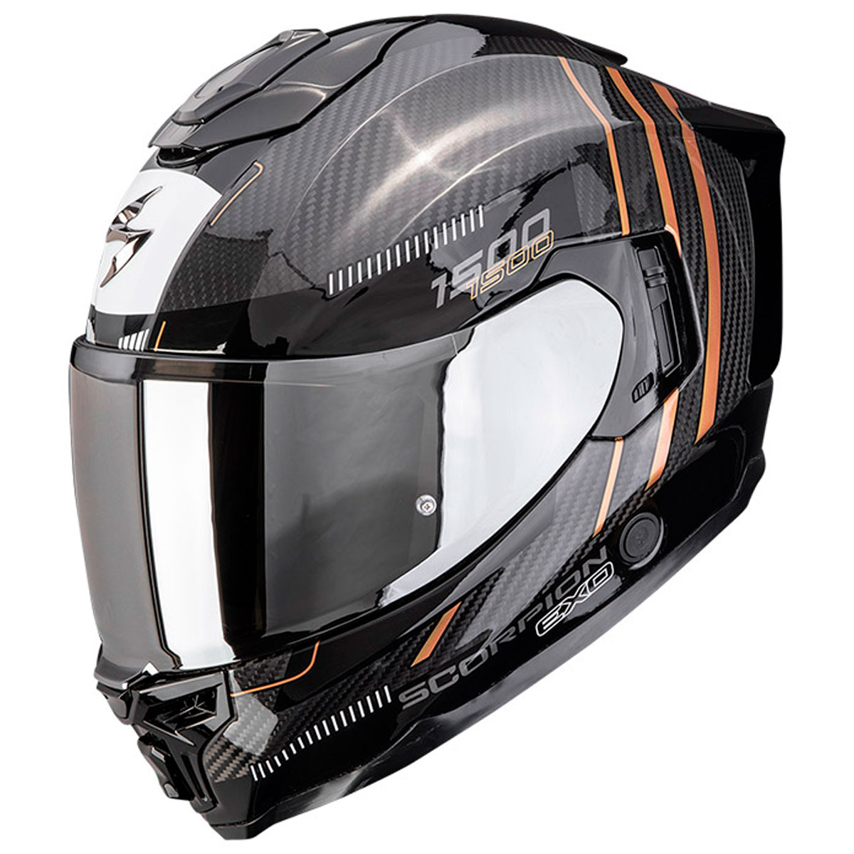 Casco moto Scorpion EXO-1500 CARBON AIR ZITY Copper Negro