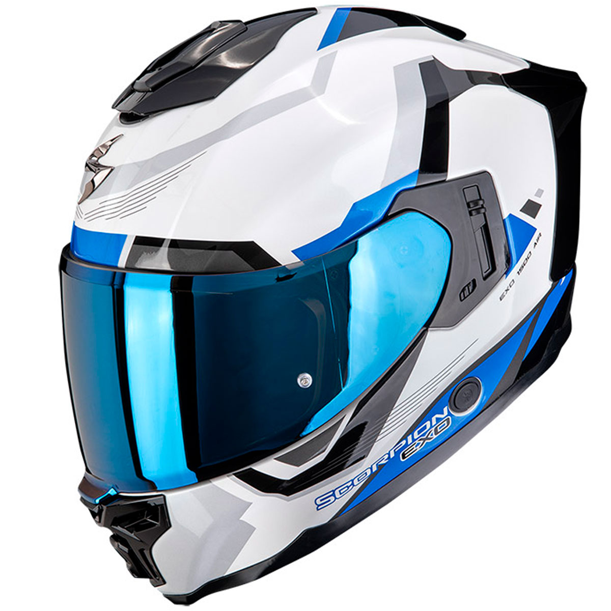 Casco moto Scorpion EXO-1500 AIR ARENA Blanco Azul