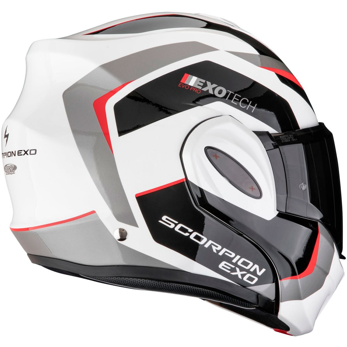 Casco moto Scorpion Exo-Tech EVO PRO fibra ACUTI Gris Negro Rojo
