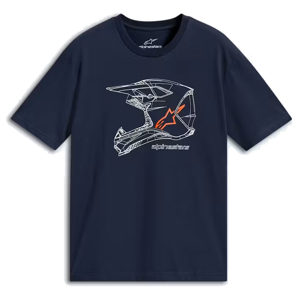 Camiseta Alpinestars MX Helmet CSF Azul