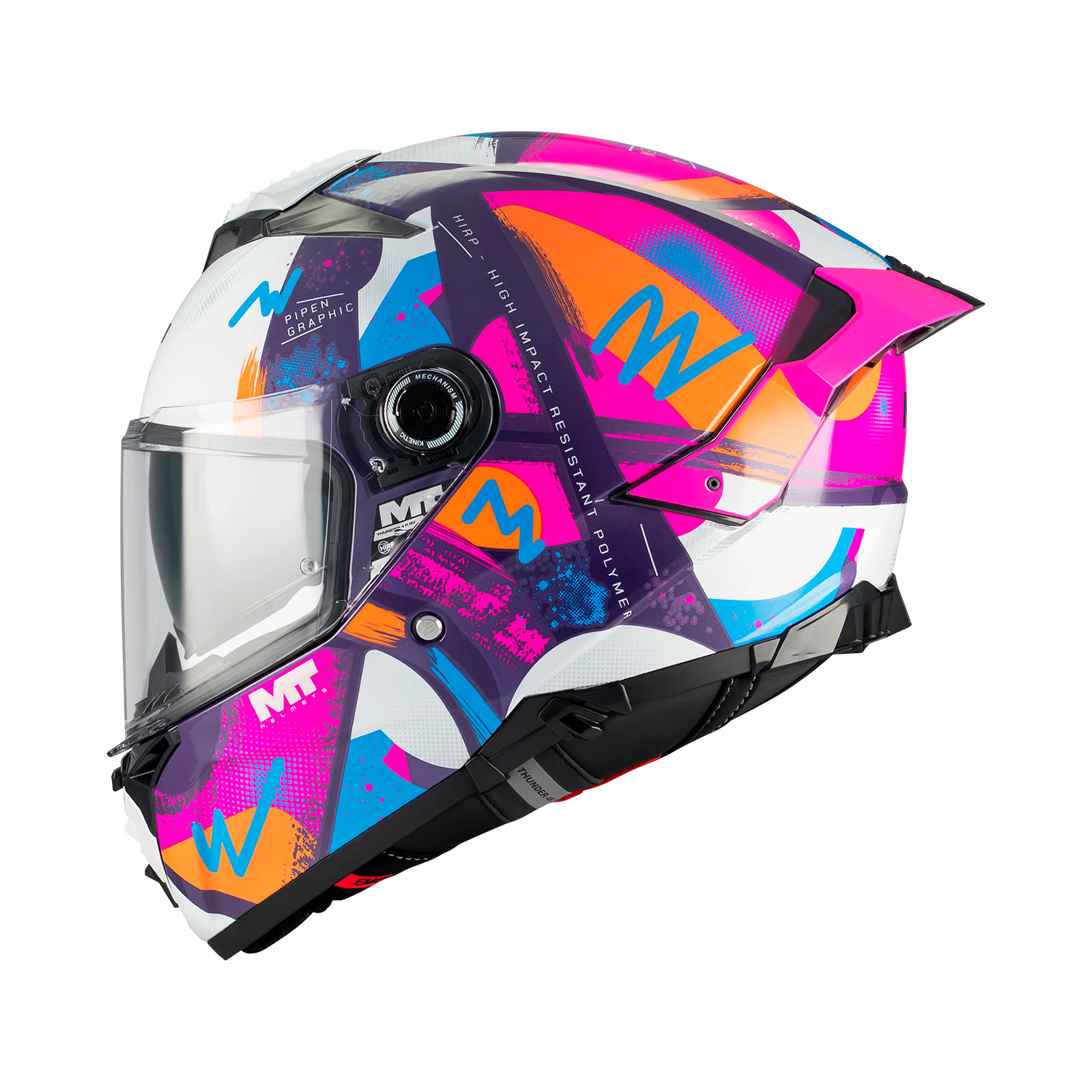 Casco MT Thunder 4 R SV Pipen C8 / Brillo