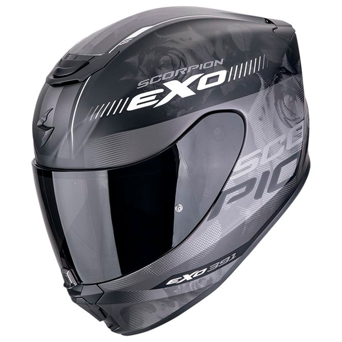 Casco moto Scorpion EXO-391 AVA Negro Mate Plata