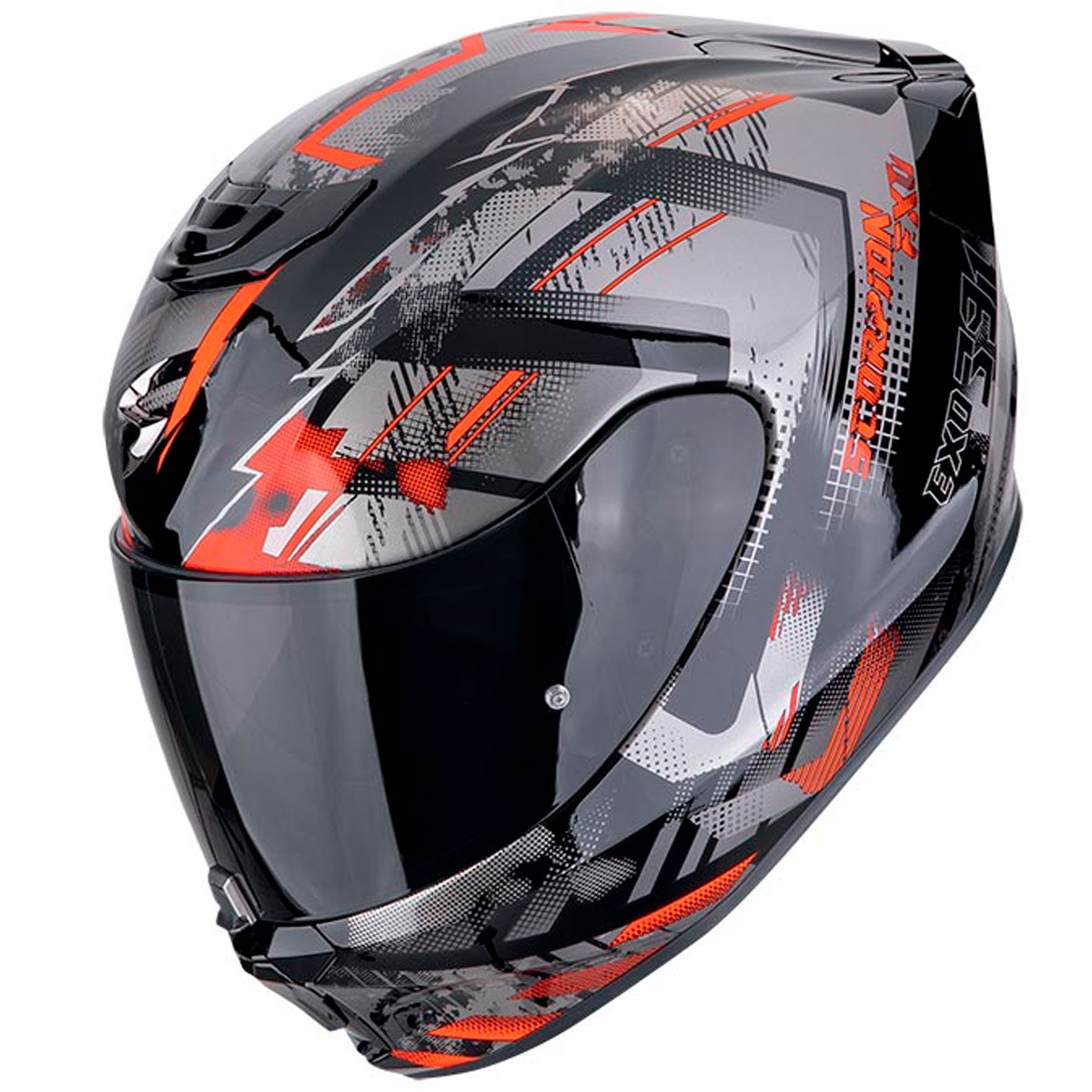 Casco moto Scorpion EXO-391 CLUTTER Negro Rojo