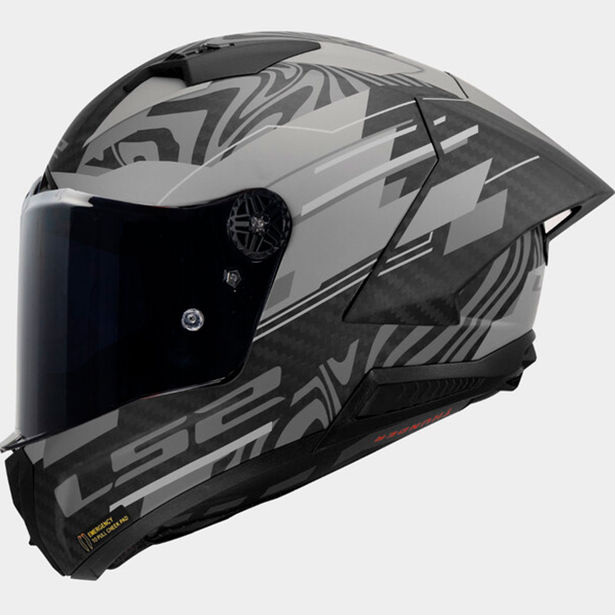 Casco LS2 Thunder GP POLAR Negro Mate