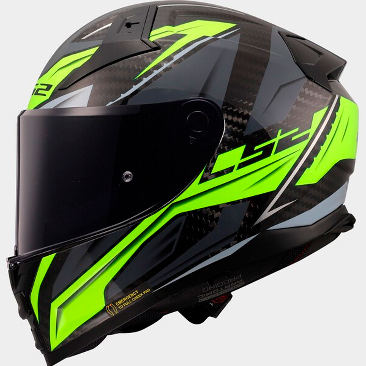Casco LS2 Vector II Carbon SAVAGE Negro Amarillo