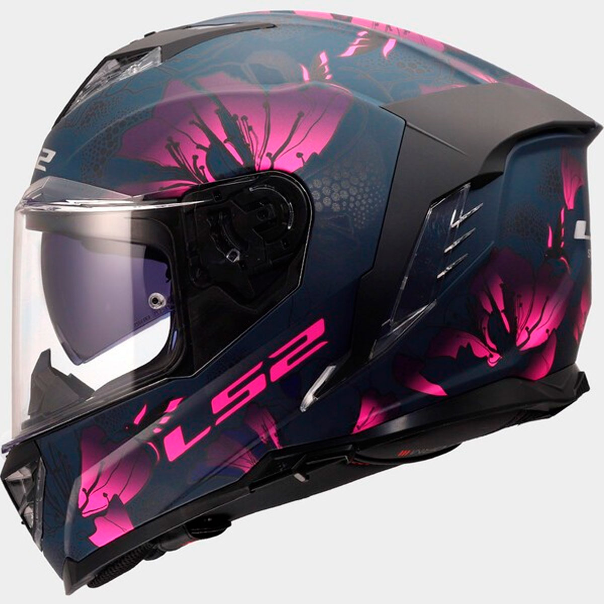 Casco LS2 STORM  III BURST Negro Rosa