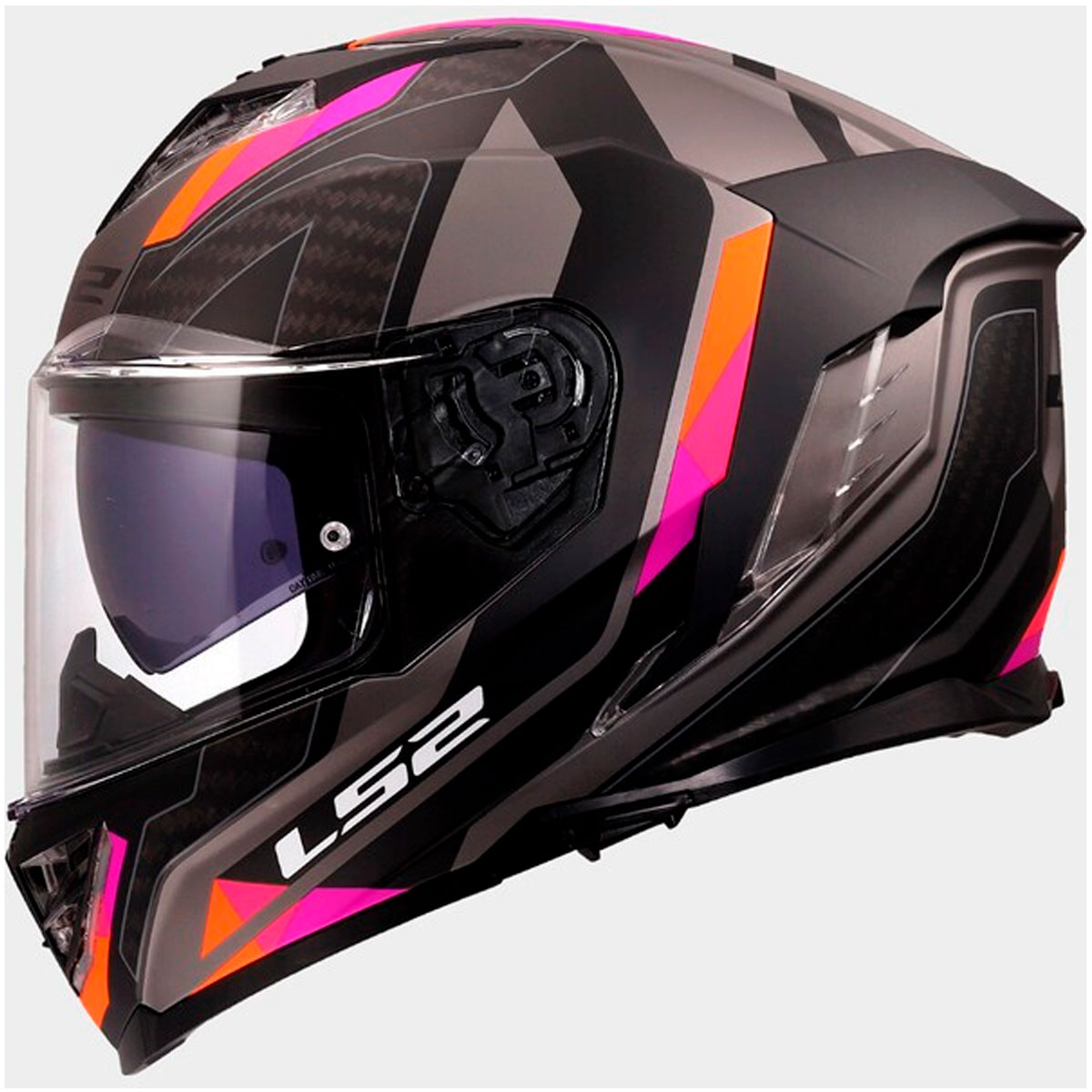 Casco LS2 STORM  III SPORTY Gris Mate Purpura