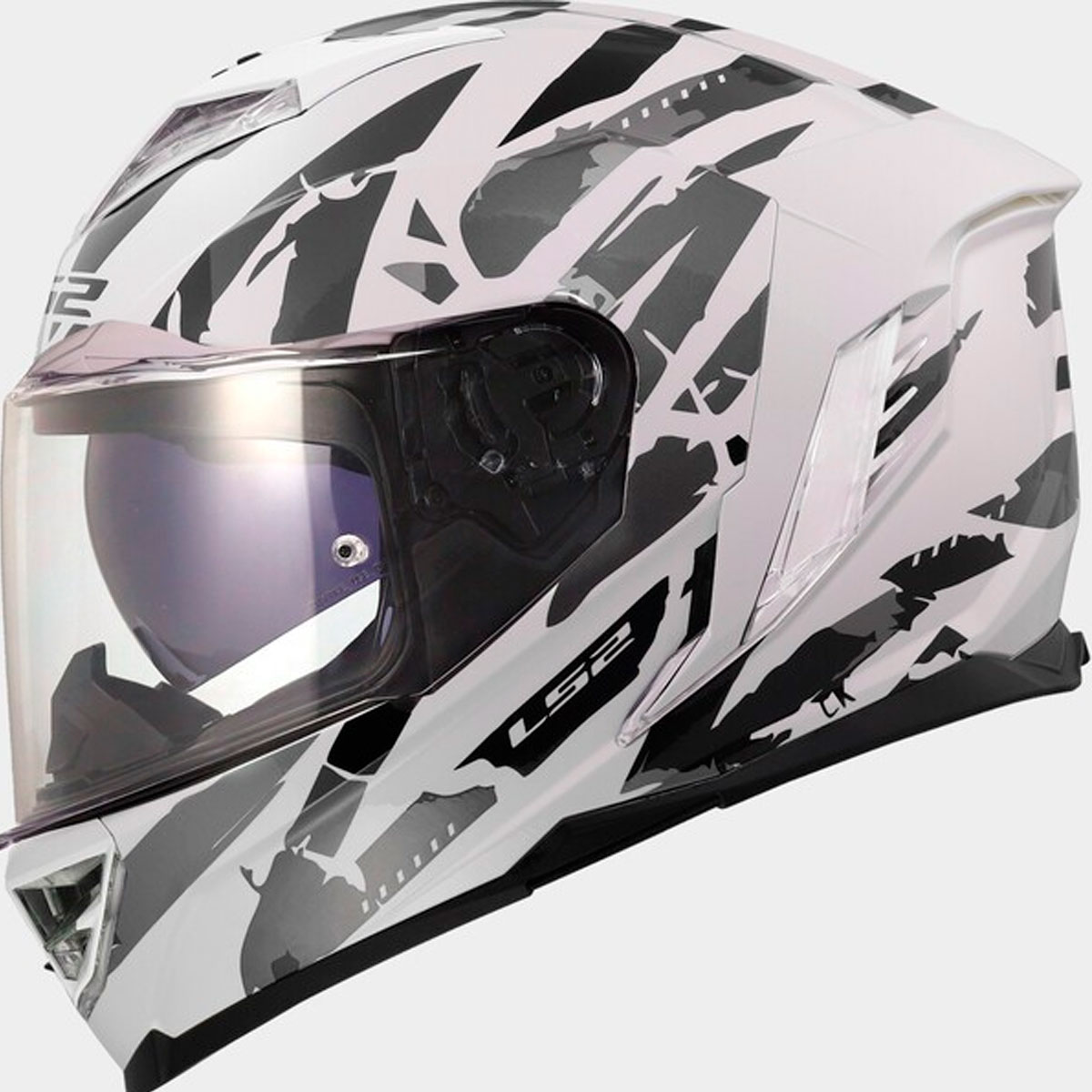 Casco LS2 STORM  III KAOS Blanco Gris