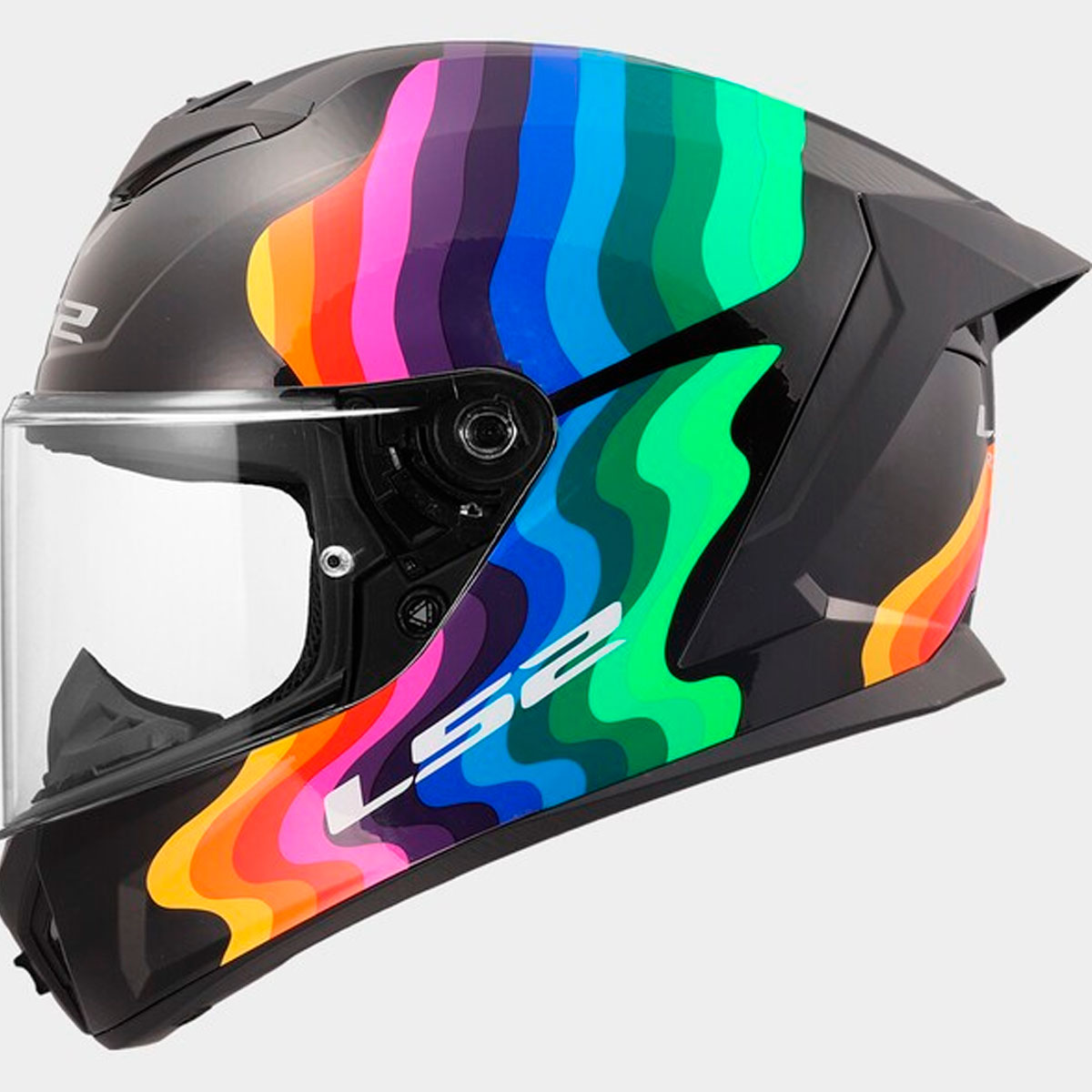 Casco LS2 RAPID III FLOW Negro Multicolor