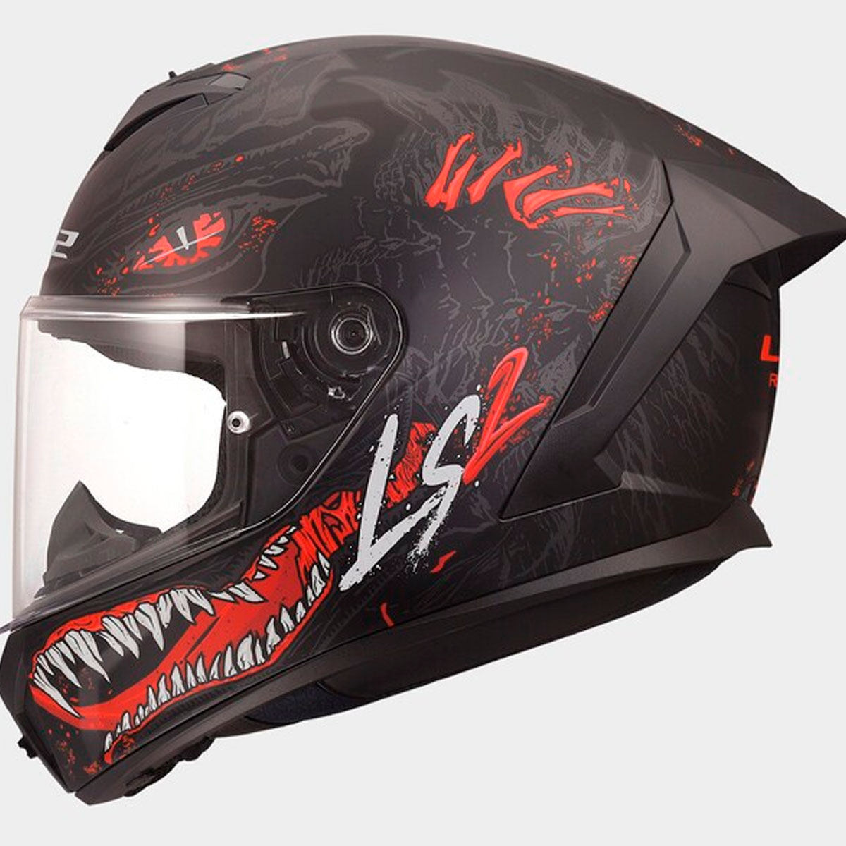 Casco LS2 RAPID III KAIJU II Negro Rojo Blanco