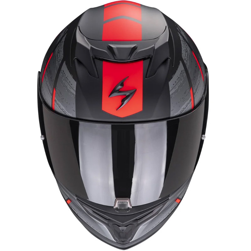 Casco moto Scorpion Exo-520 EVO Air Maha negro-rojo