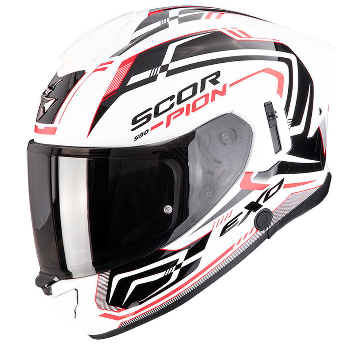 Casco moto Scorpion EXO-530 AIR SLOPE Blanco Negro Rojo