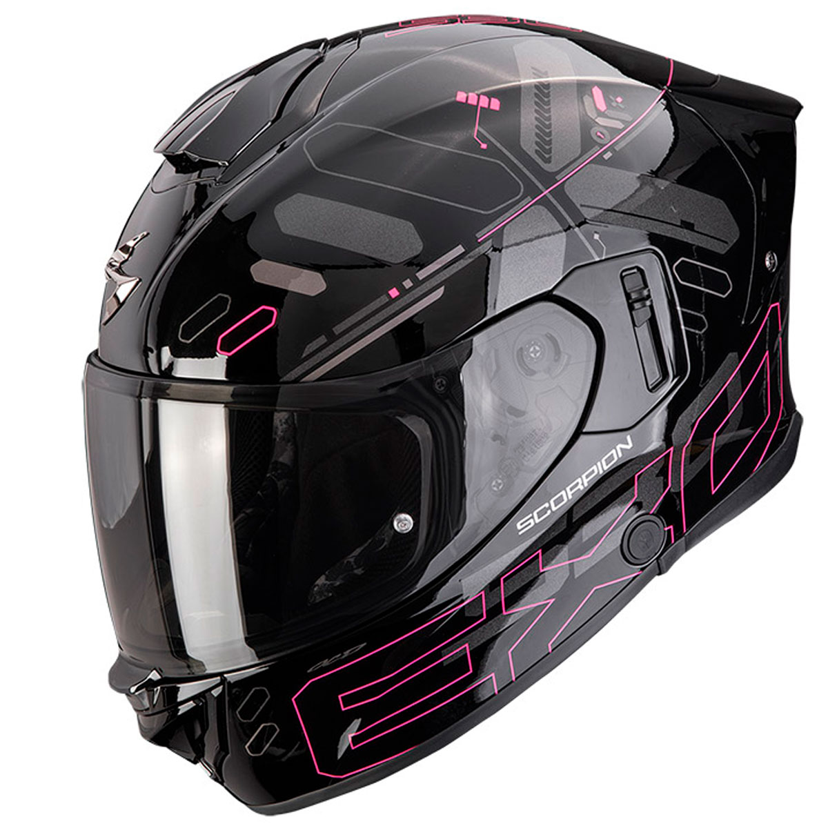 Casco moto Scorpion EXO-530 AIR FOND Negro Rosa