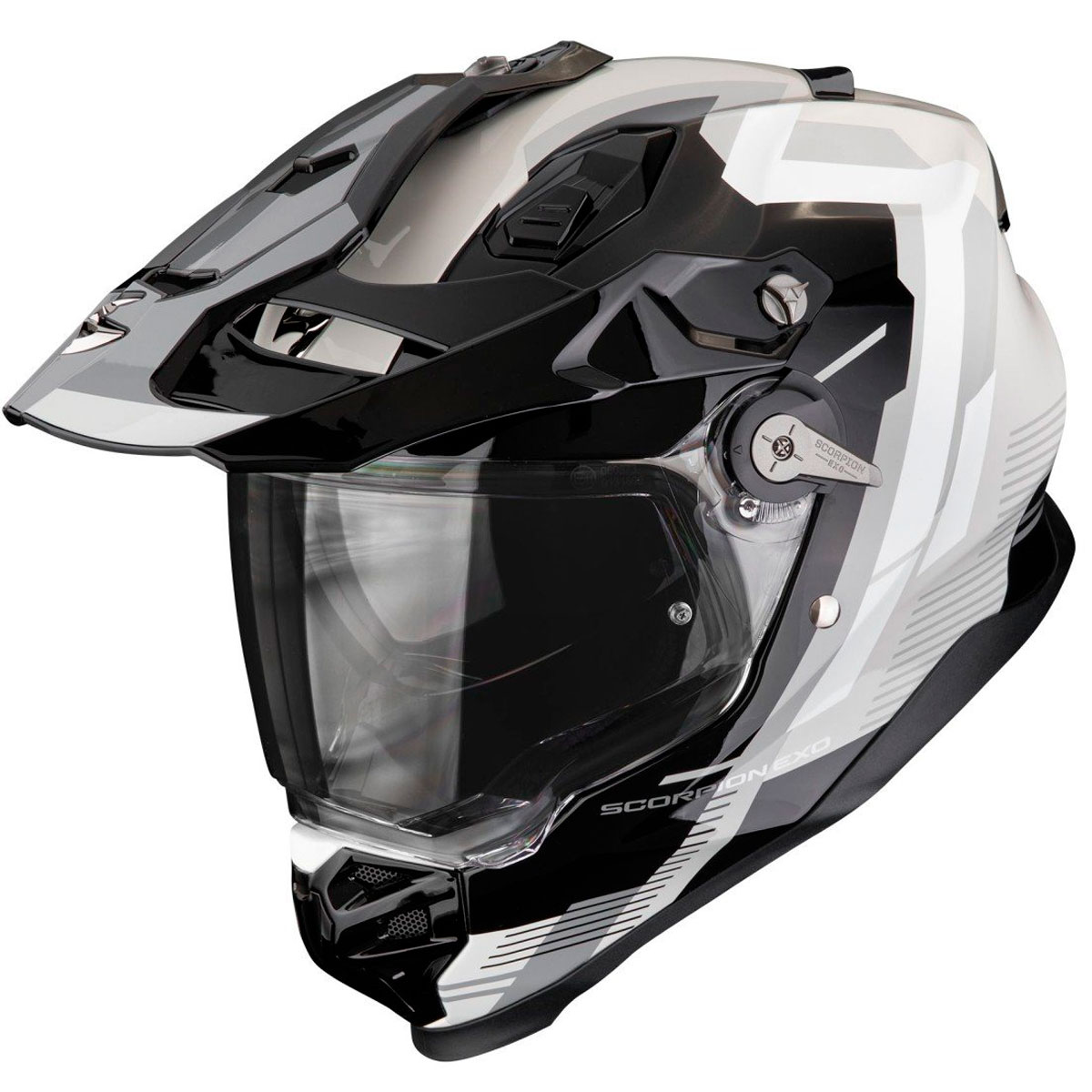 Casco moto Scorpion ADF-9000 AIR PATROL Negro Plata