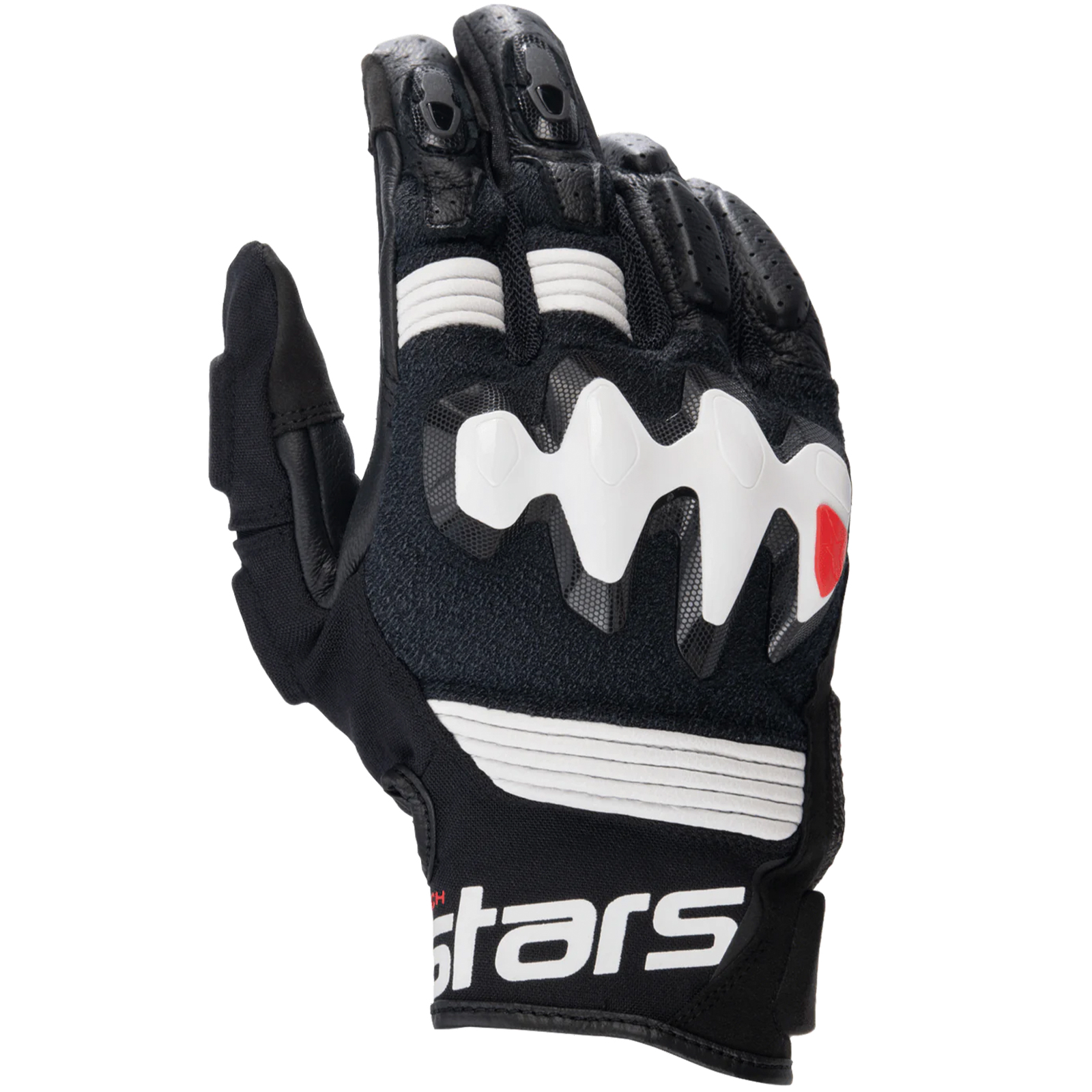 Guantes Alpinestars piel Halo negro-blanco