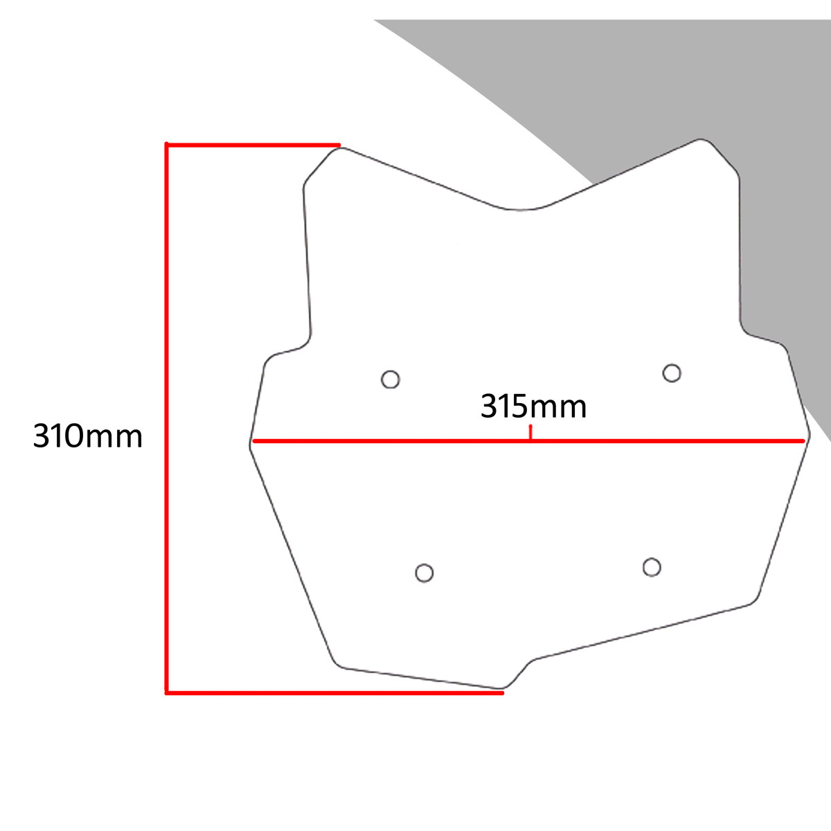 Cupula Sport BMW F800GS 24+ F750GS 17-23 PowerBronze 310mm