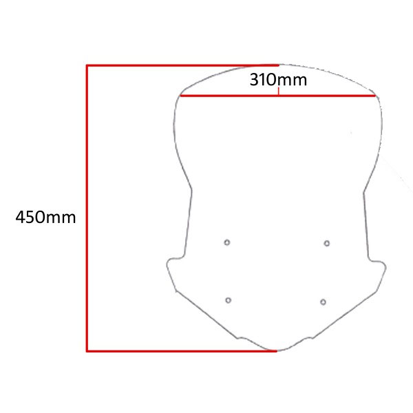 Cupula alta Honda NC750X 16- Powerbornze 45cm