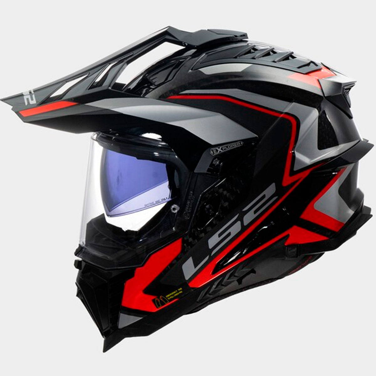 Casco LS2 MX701 Explorer Carbono FRONTIER II Rojo