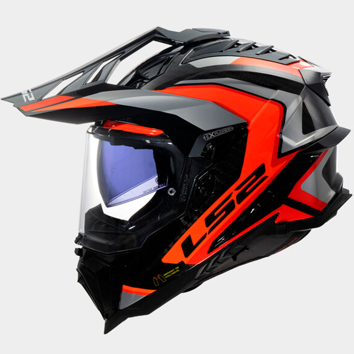 Casco LS2 MX701 Explorer Carbono FRONTIER II Naranja