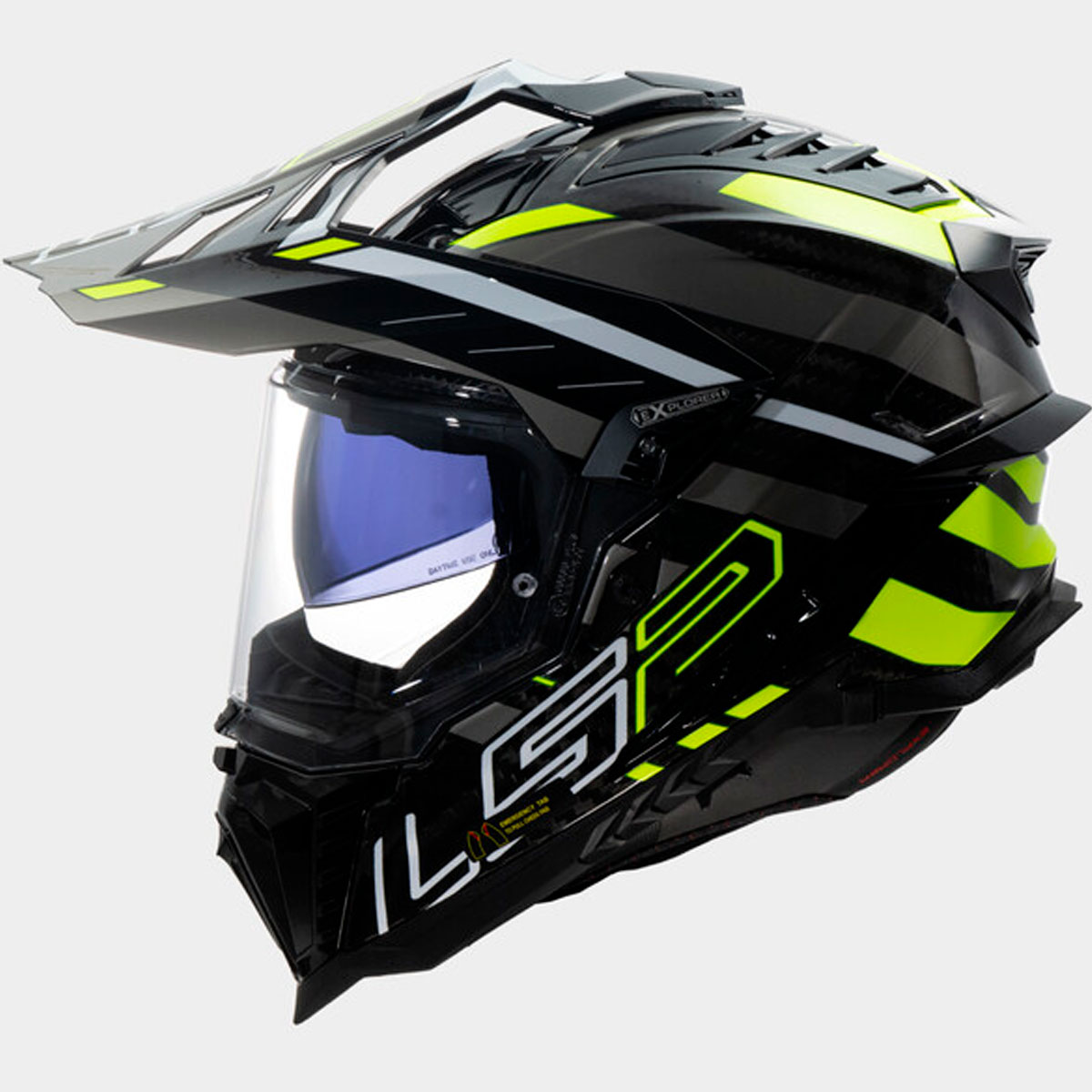 Casco LS2 MX701 Explorer Carbono EDGE Negro Amarillo
