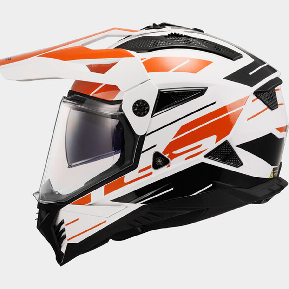 Casco LS2 Pioneer II NAMIB Blanco Naranja
