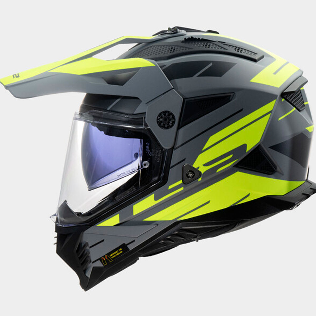 Casco LS2 Pioneer II NAMIB Mate Gris Amarillo