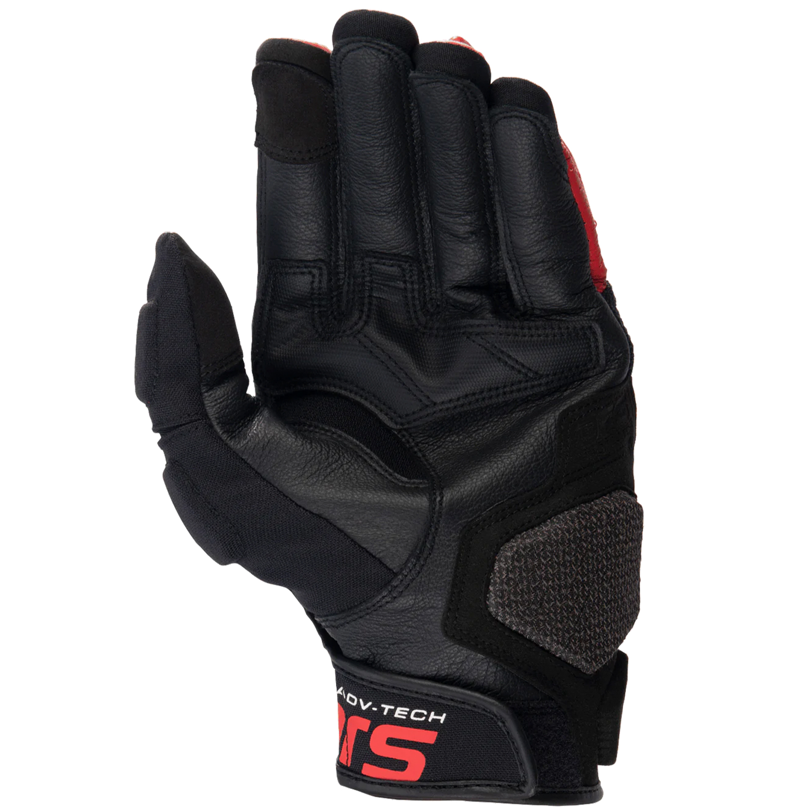 Guantes Alpinestars piel Halo negro-blanco-rojo