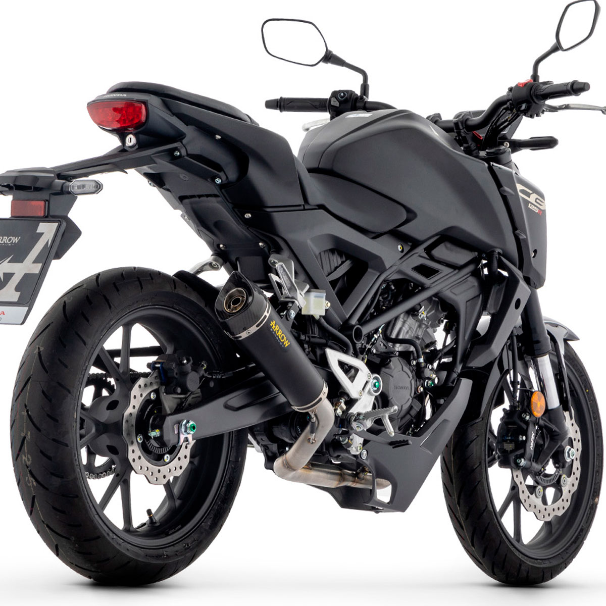 Escape completo XKONE Negro Honda CB125R 24+