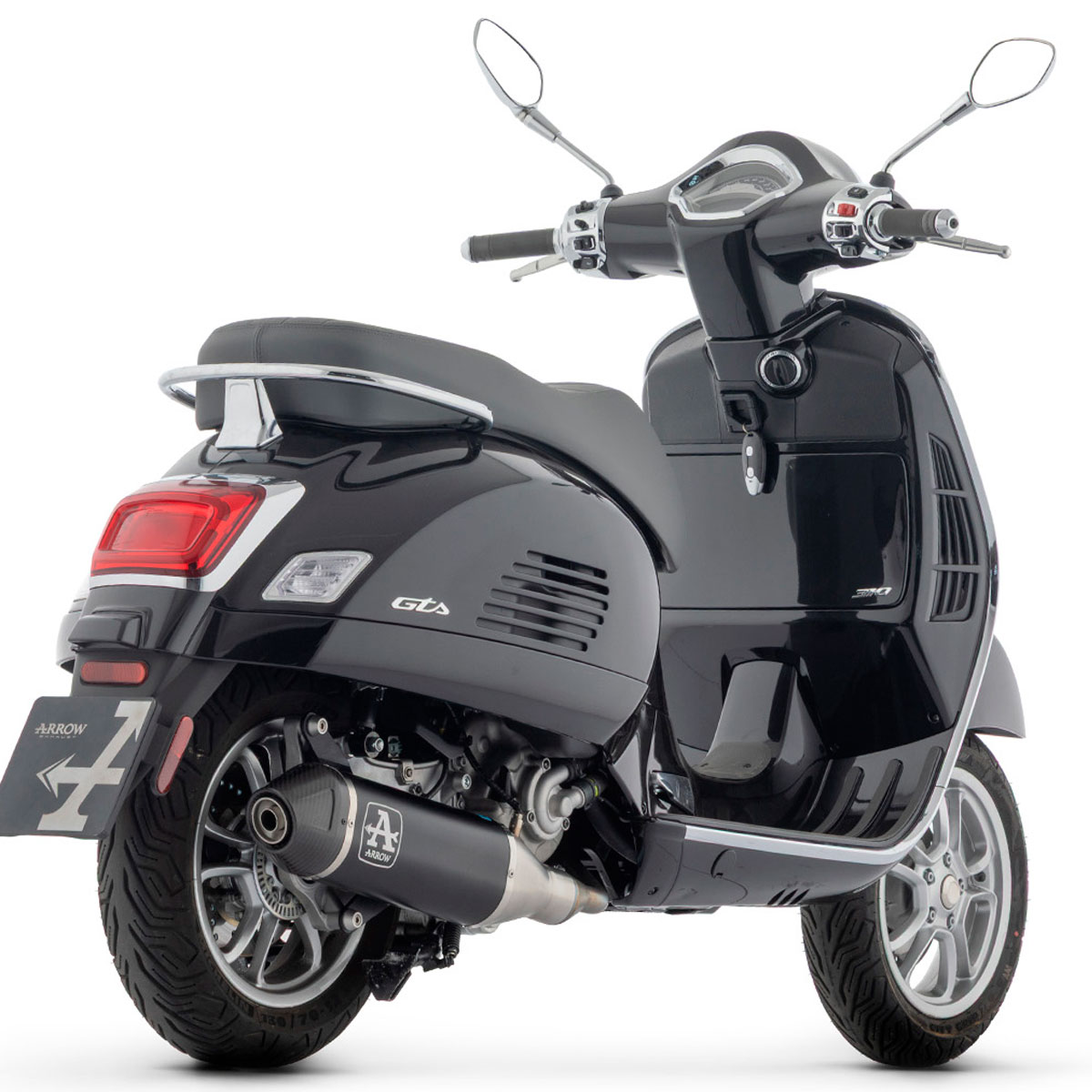 Escape Urban negro tapa carbono Piaggio Vespa GTS 310 25+