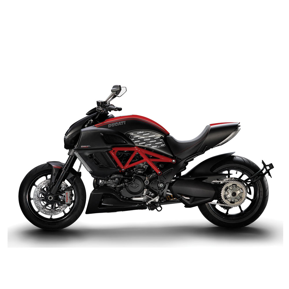 Stompgrip Ducati Diavel, Carbon y Titanium 11-15
