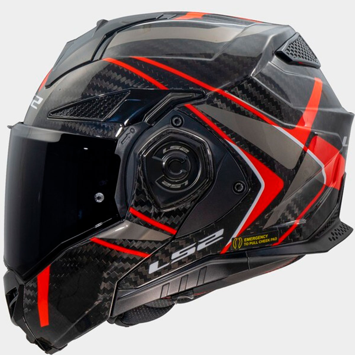 Casco LS2 Advant X Future II Carbono Brillo / Rojo