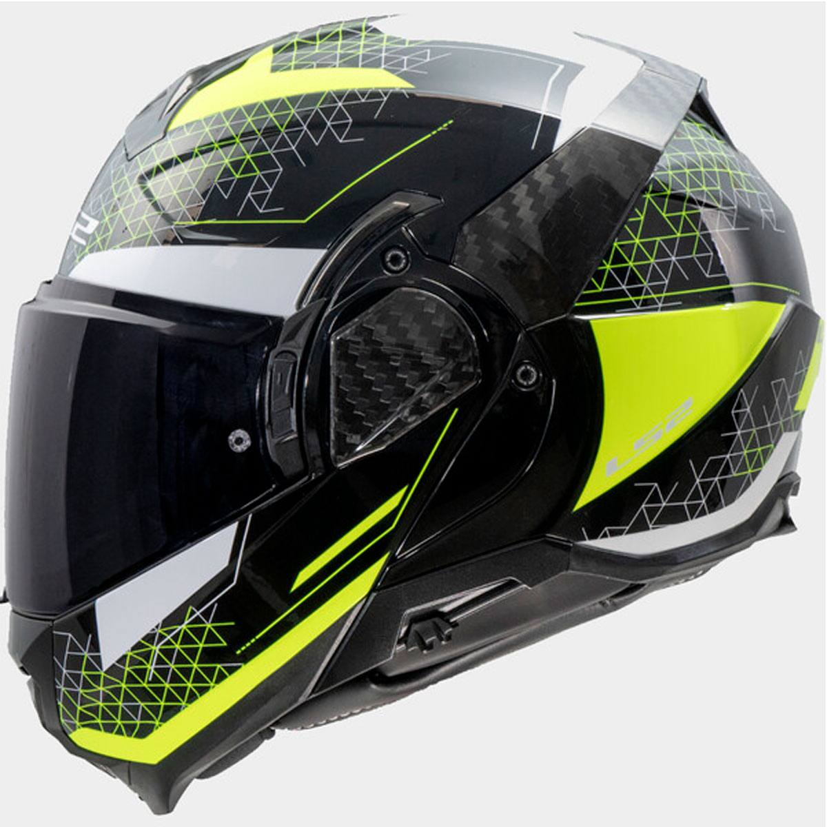 Casco LS2 Advant II ASTRAL Negro Amarillo Fluor