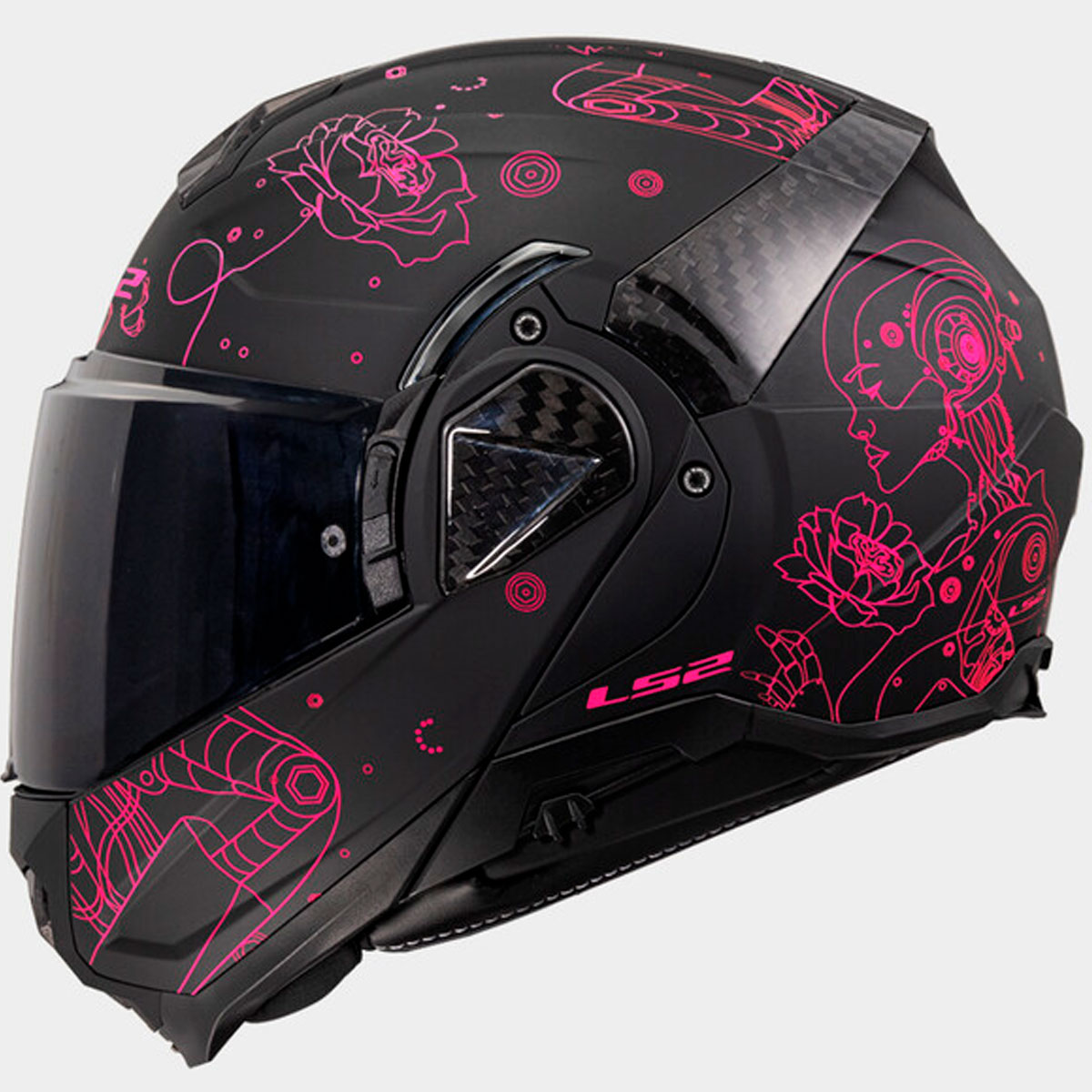 Casco LS2 Advant II SOPHIA Negro Rosa