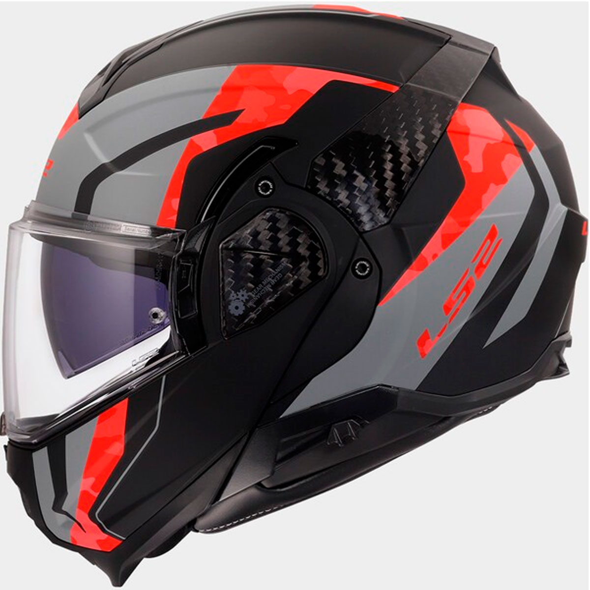 Casco LS2 Advant II GLIDE Negro Rojo Gris
