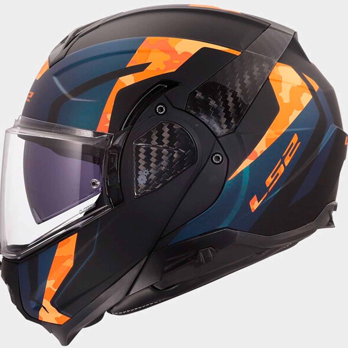 Casco LS2 Advant II GLIDE Negro Naranja