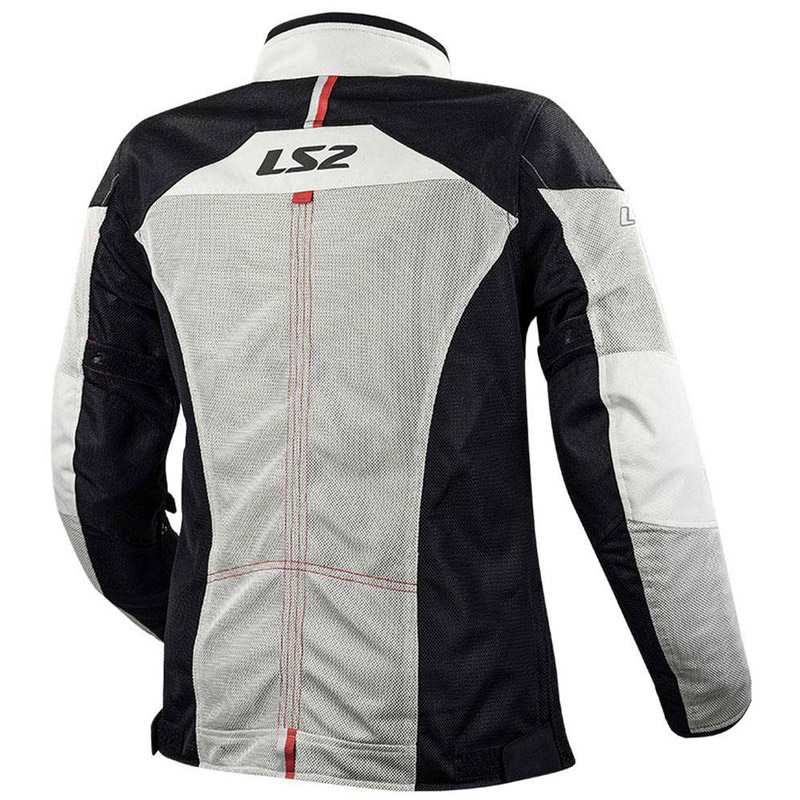 Chaqueta moto mujer LS2 Alba gris claro 3XL